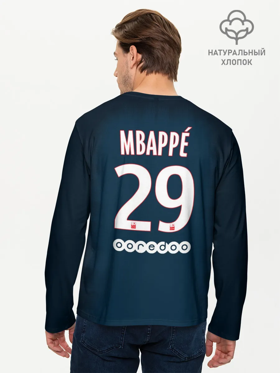 Мужской лонгслив базовый / Мбаппе Форма Домашняя 18/19