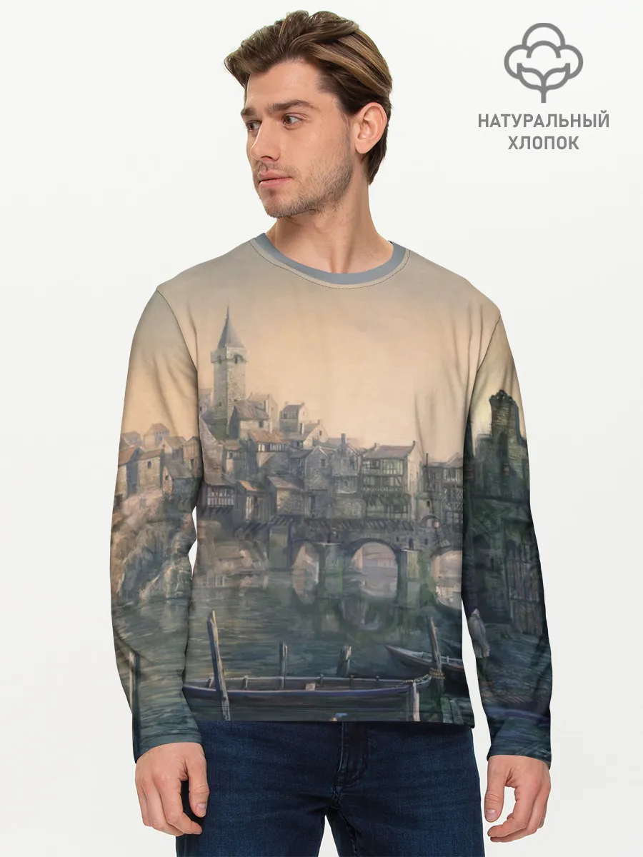 Мужской лонгслив базовый / The Witcher 3: Wild Hunt