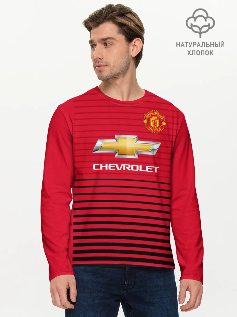 Мужской лонгслив базовый / Man United Форма Home 18/19