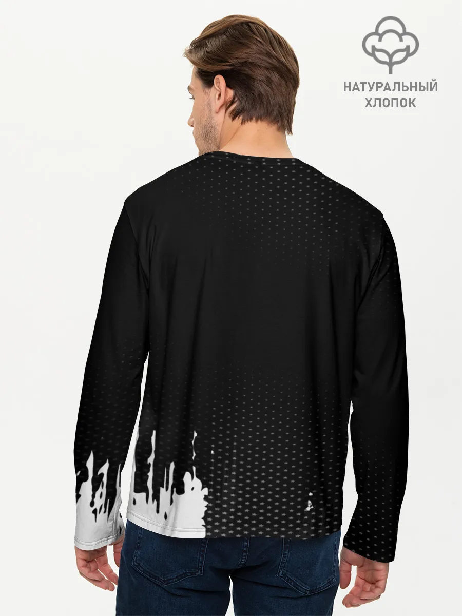 Мужской лонгслив базовый / Russia black collection