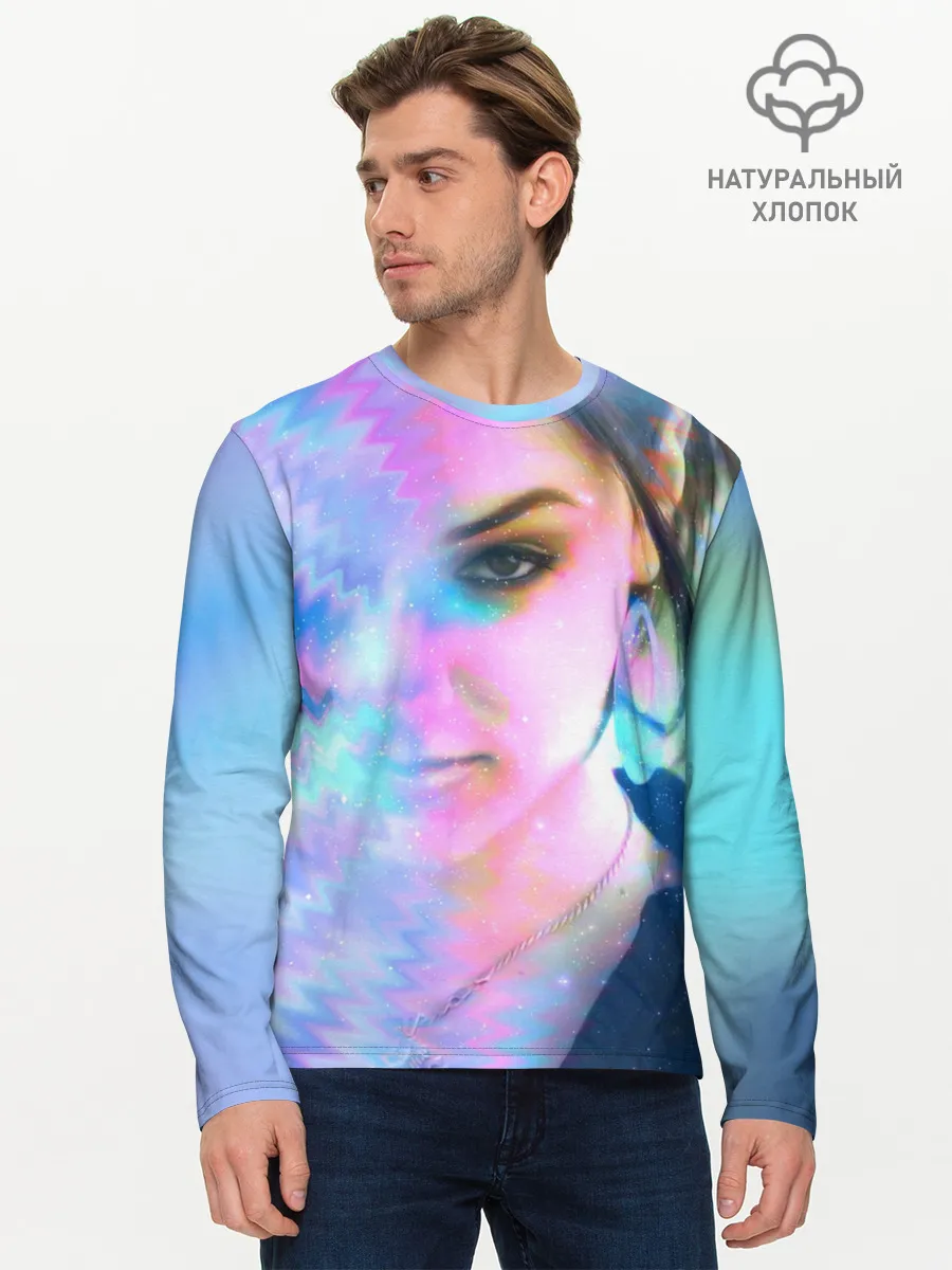 Мужской лонгслив базовый / Саша Грей. Абстракция