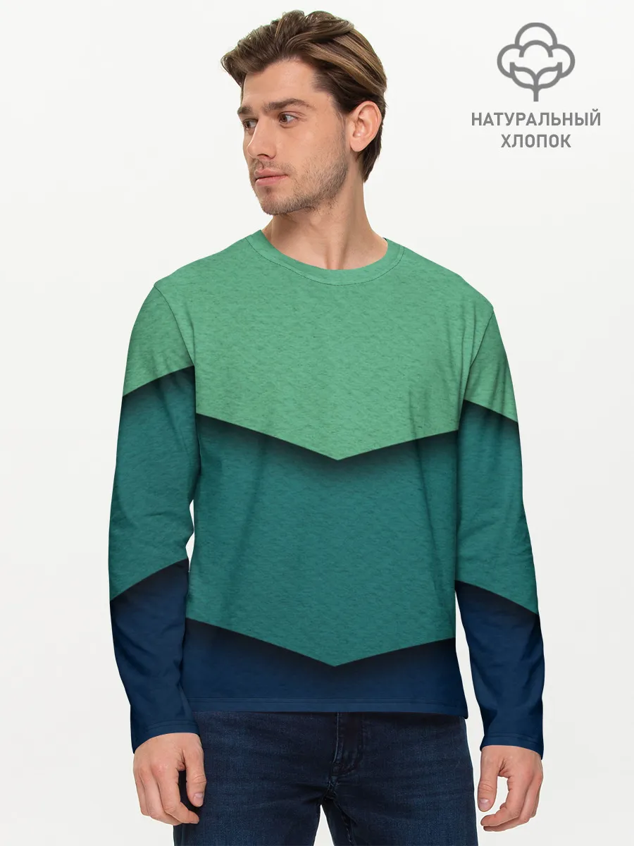 Мужской лонгслив базовый / Текстура бумаги