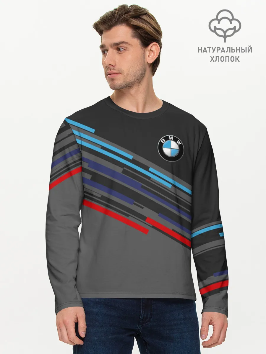 Мужской лонгслив базовый / BMW BRAND COLOR