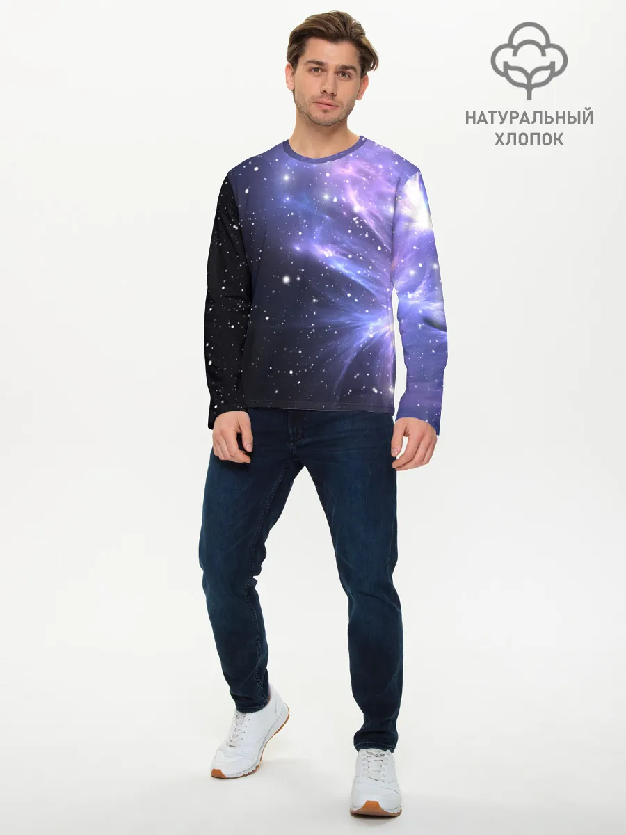 Мужской лонгслив базовый / Сияние звёзд