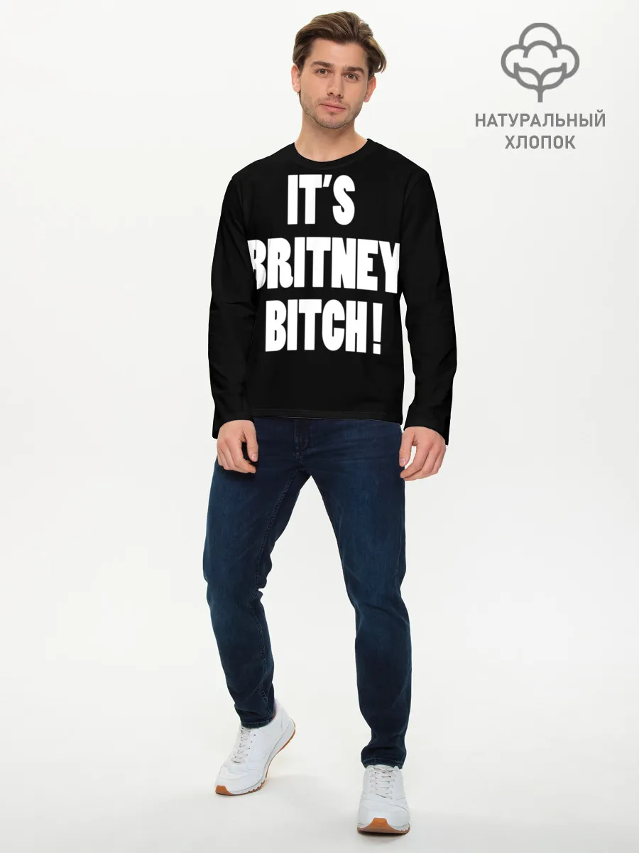 Мужской лонгслив базовый / Its Britney Bitch