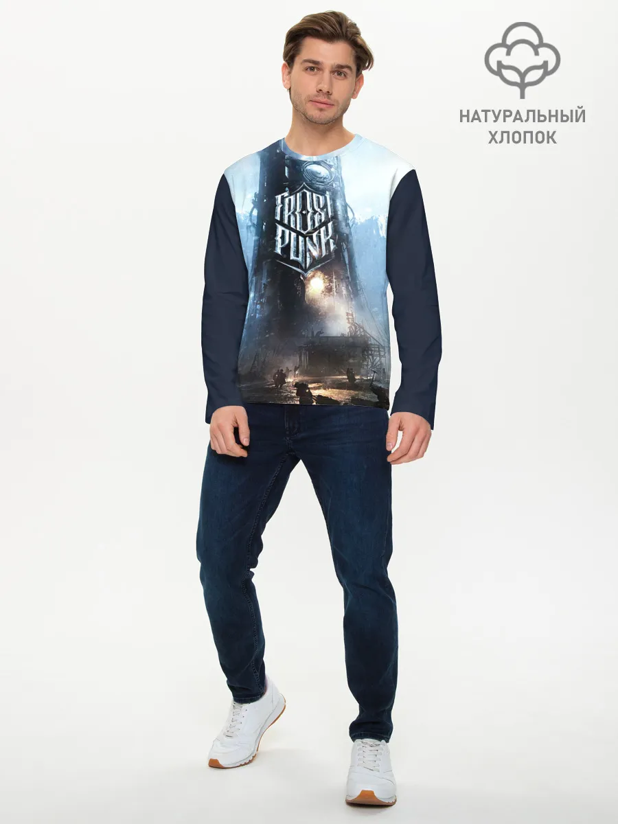 Мужской лонгслив базовый / Frost punk