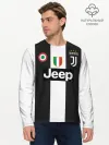 Мужской лонгслив базовый / Форма Ювентуса 18-19