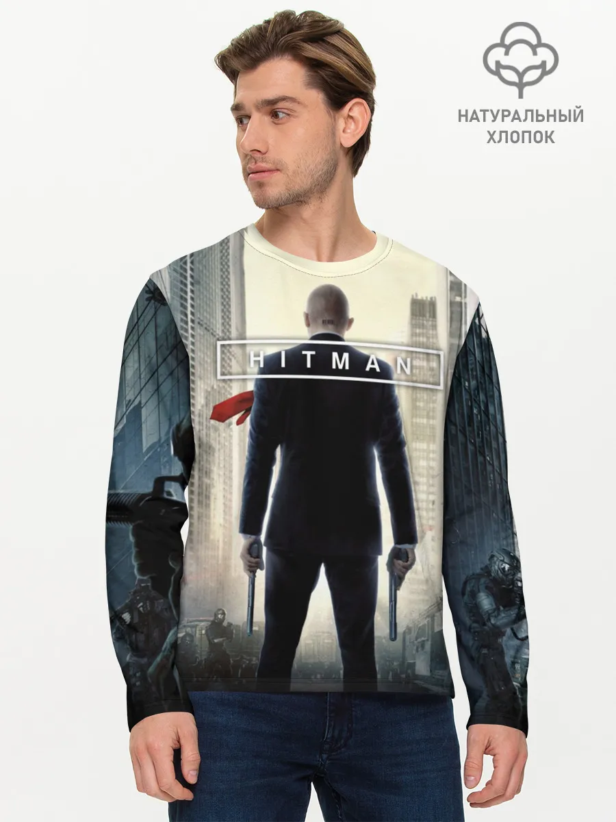 Мужской лонгслив базовый / Hitman _5