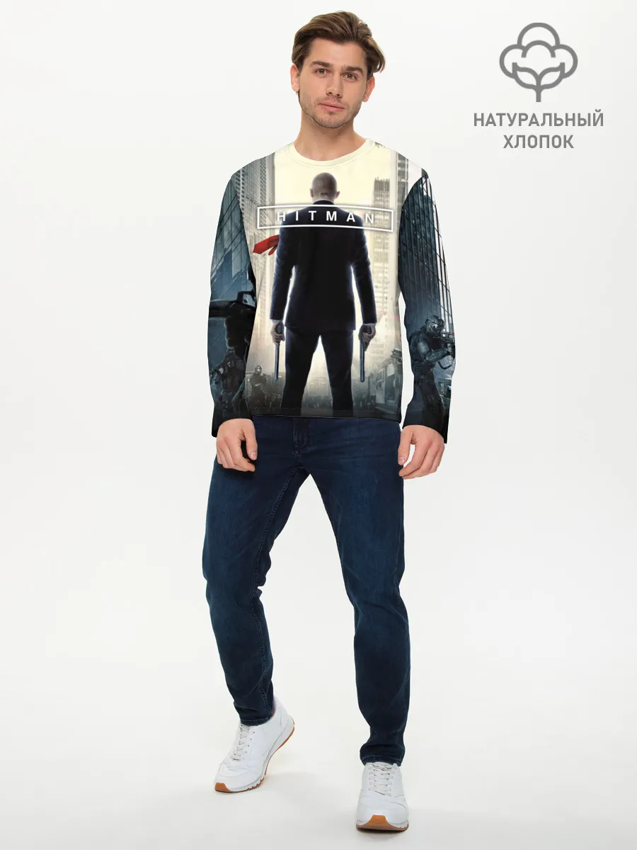 Мужской лонгслив базовый / Hitman _5