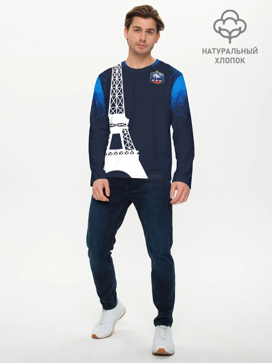 Мужской лонгслив базовый / Сборная Франции форма