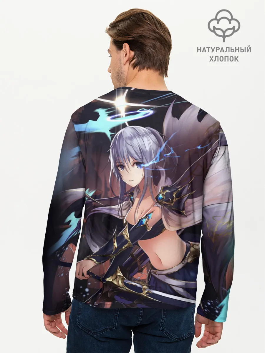 Мужской лонгслив базовый / ФЭНТЕЗИ АНИМЕ-ВОИТЕЛЬНИЦА