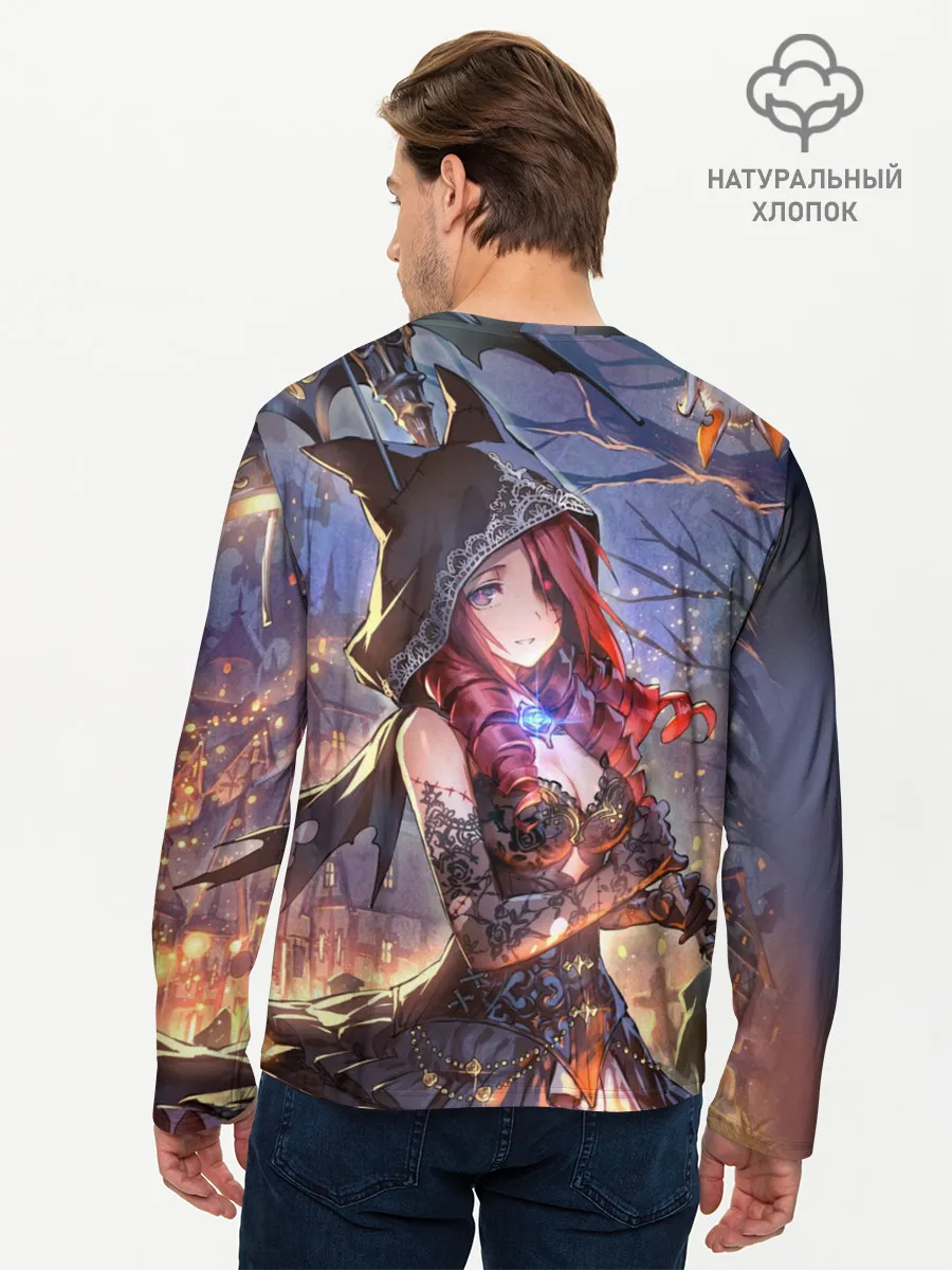 Мужской лонгслив базовый / Однокрылый демон Амира