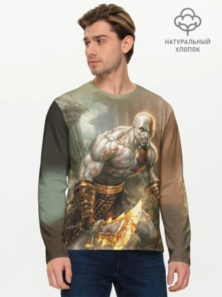 Мужской лонгслив базовый / God of War