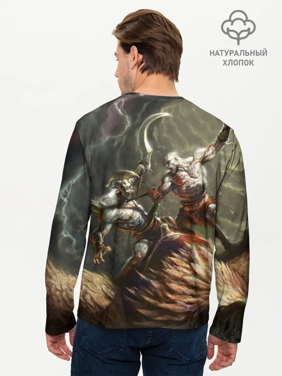 Мужской лонгслив базовый / Бог войны