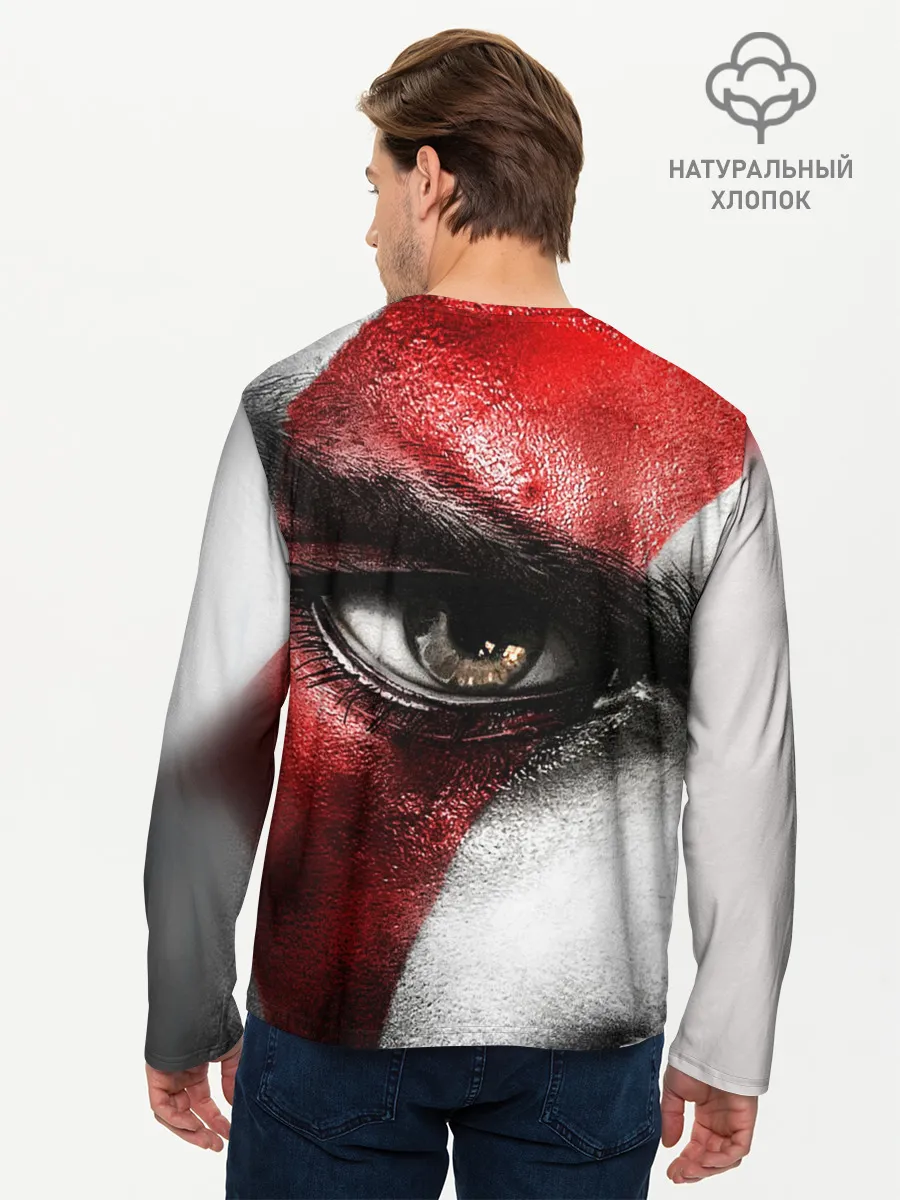 Мужской лонгслив базовый / Взгляд Кратоса