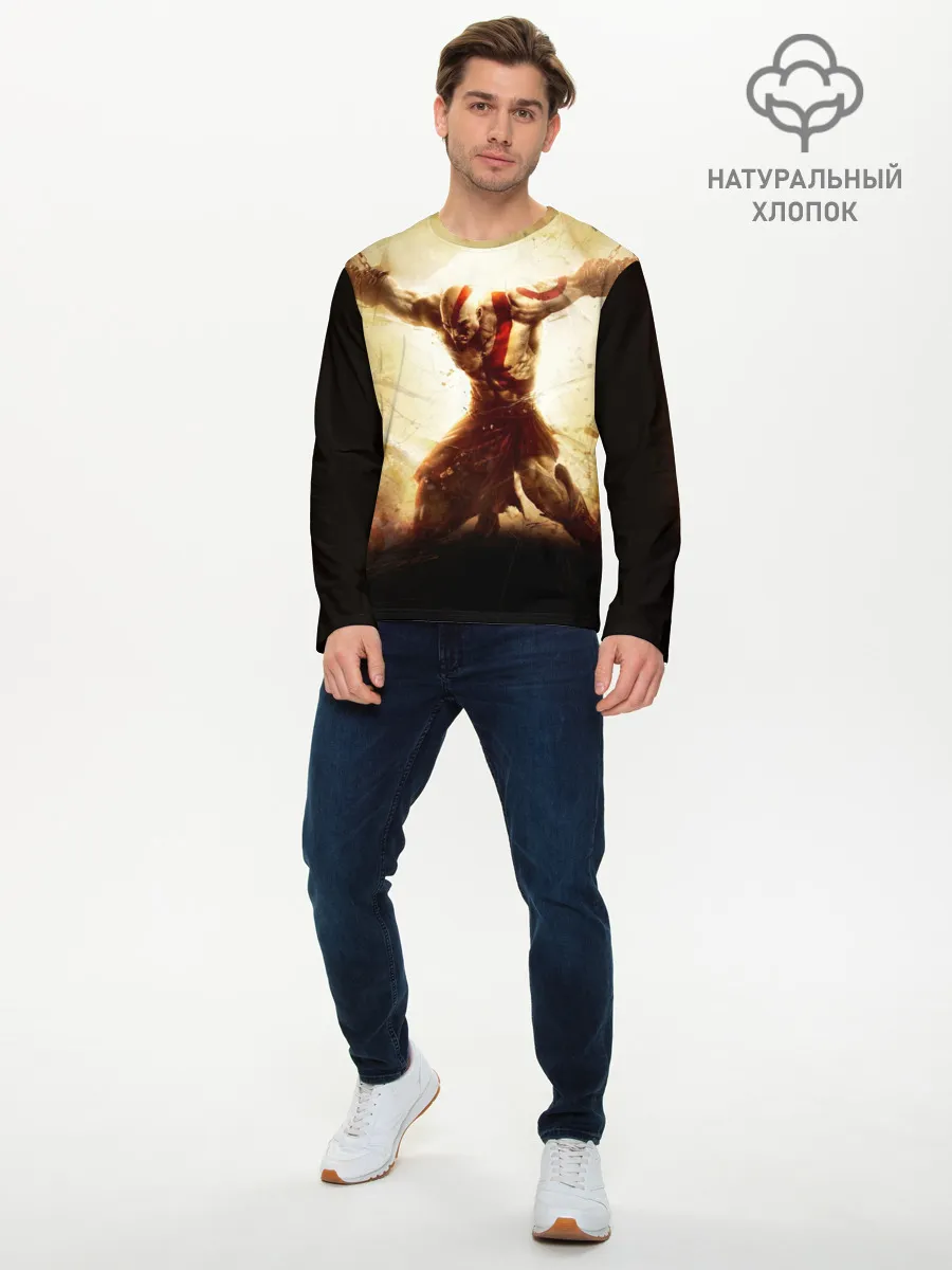 Мужской лонгслив базовый / God of War