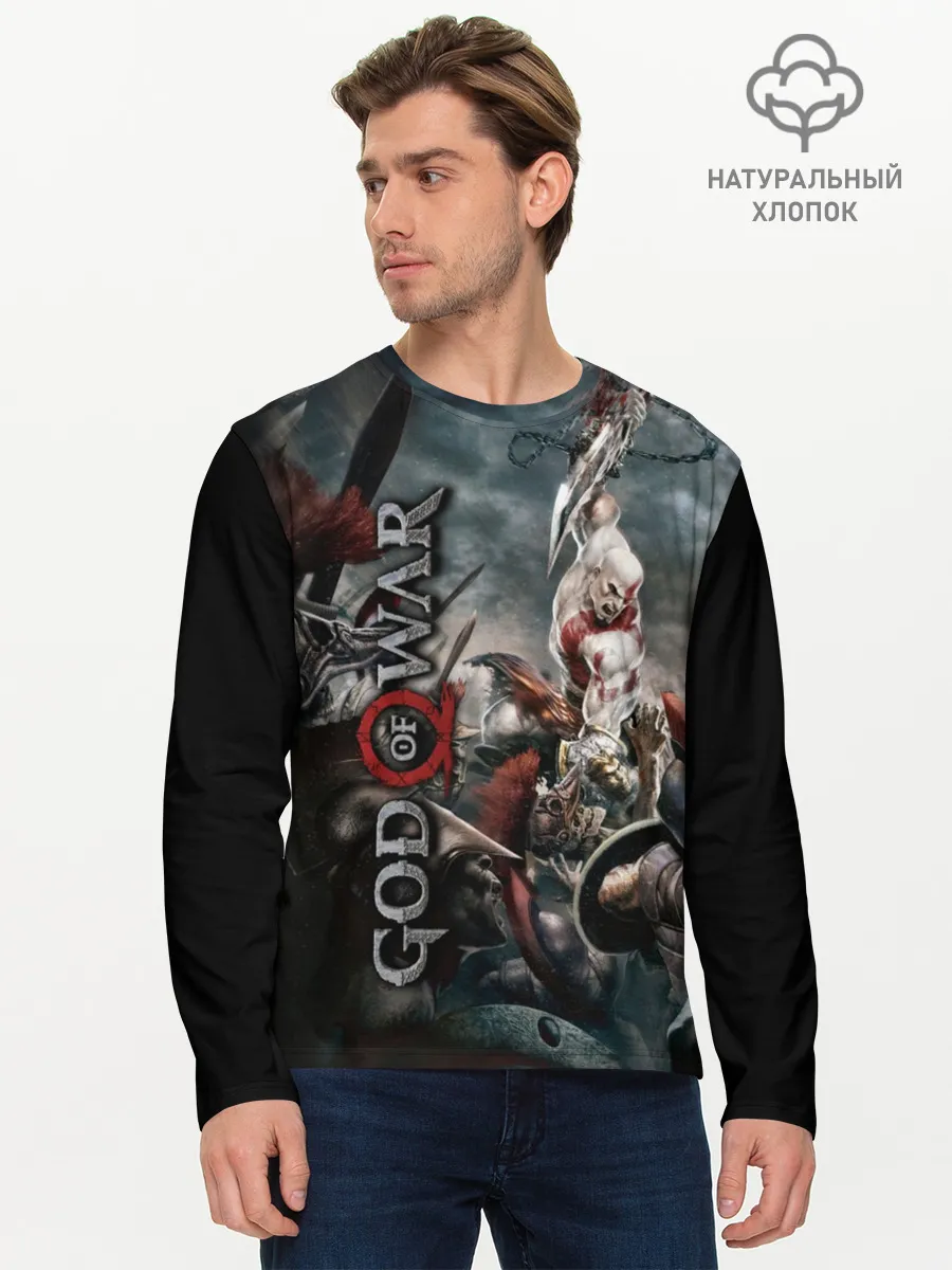 Мужской лонгслив базовый / God of War