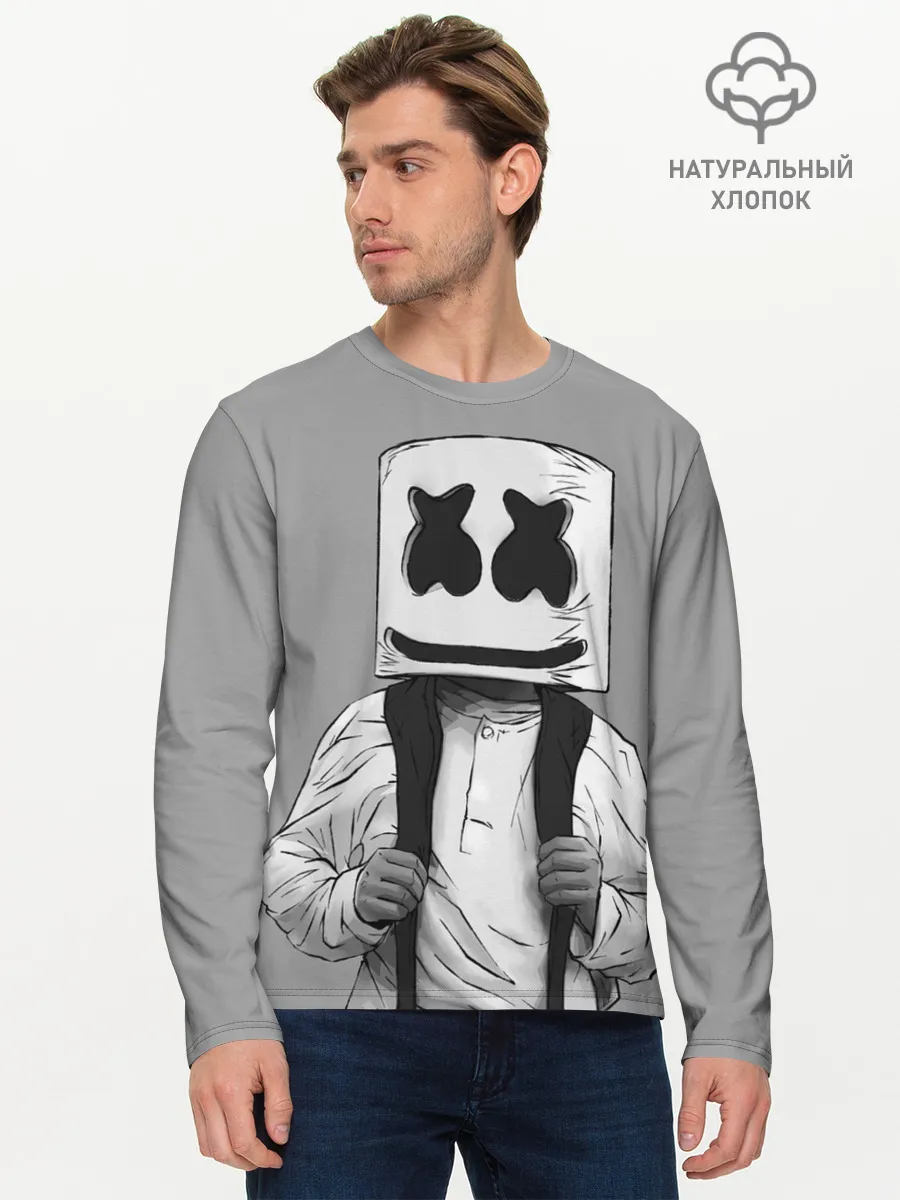 Мужской лонгслив базовый / Electronic music