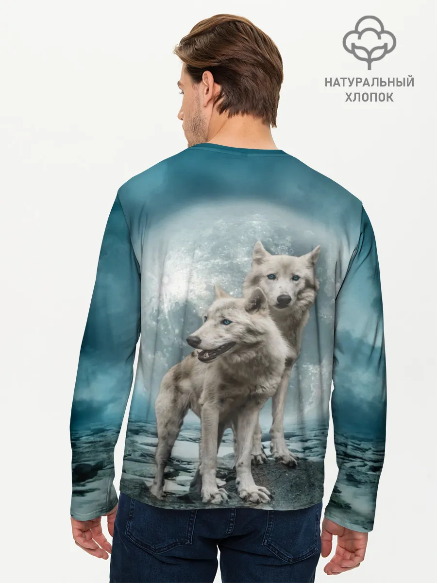 Мужской лонгслив базовый / Волки