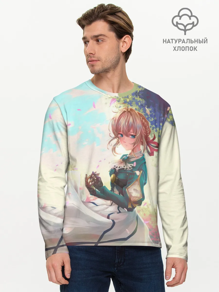 Мужской лонгслив базовый / Violet Evergarden_8