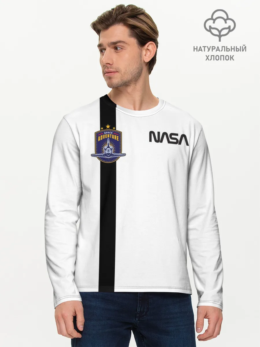 Мужской лонгслив базовый / NASA