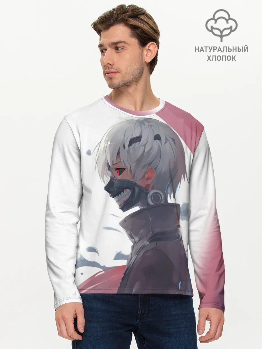 Мужской лонгслив базовый / Токийский гуль
