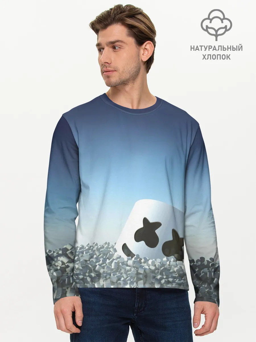 Мужской лонгслив базовый / Marshmello