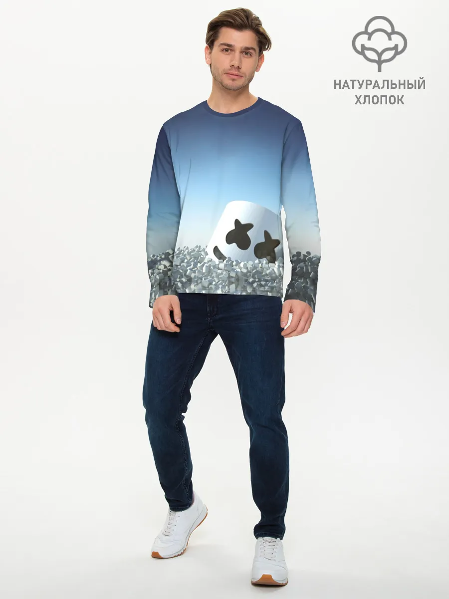 Мужской лонгслив базовый / Marshmello