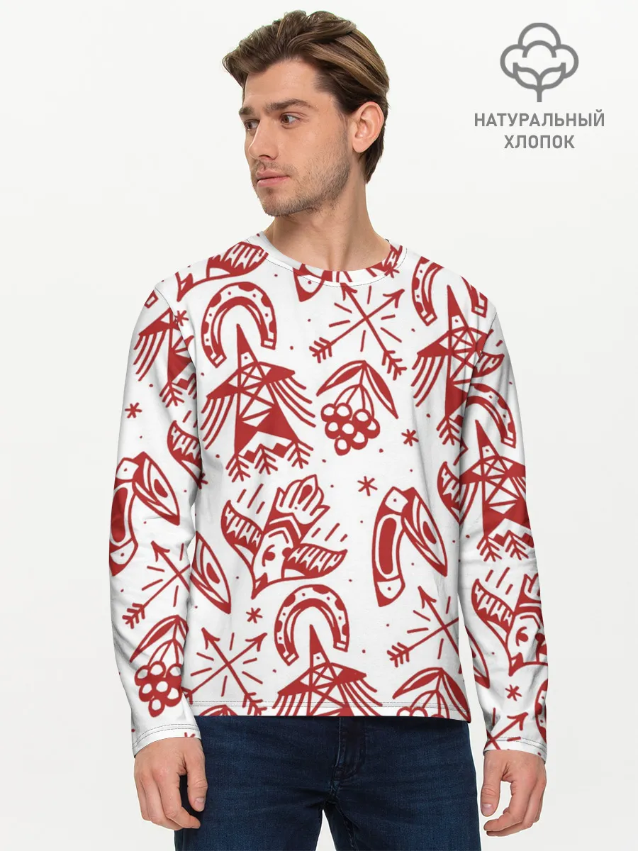 Мужской лонгслив базовый / Сибирь