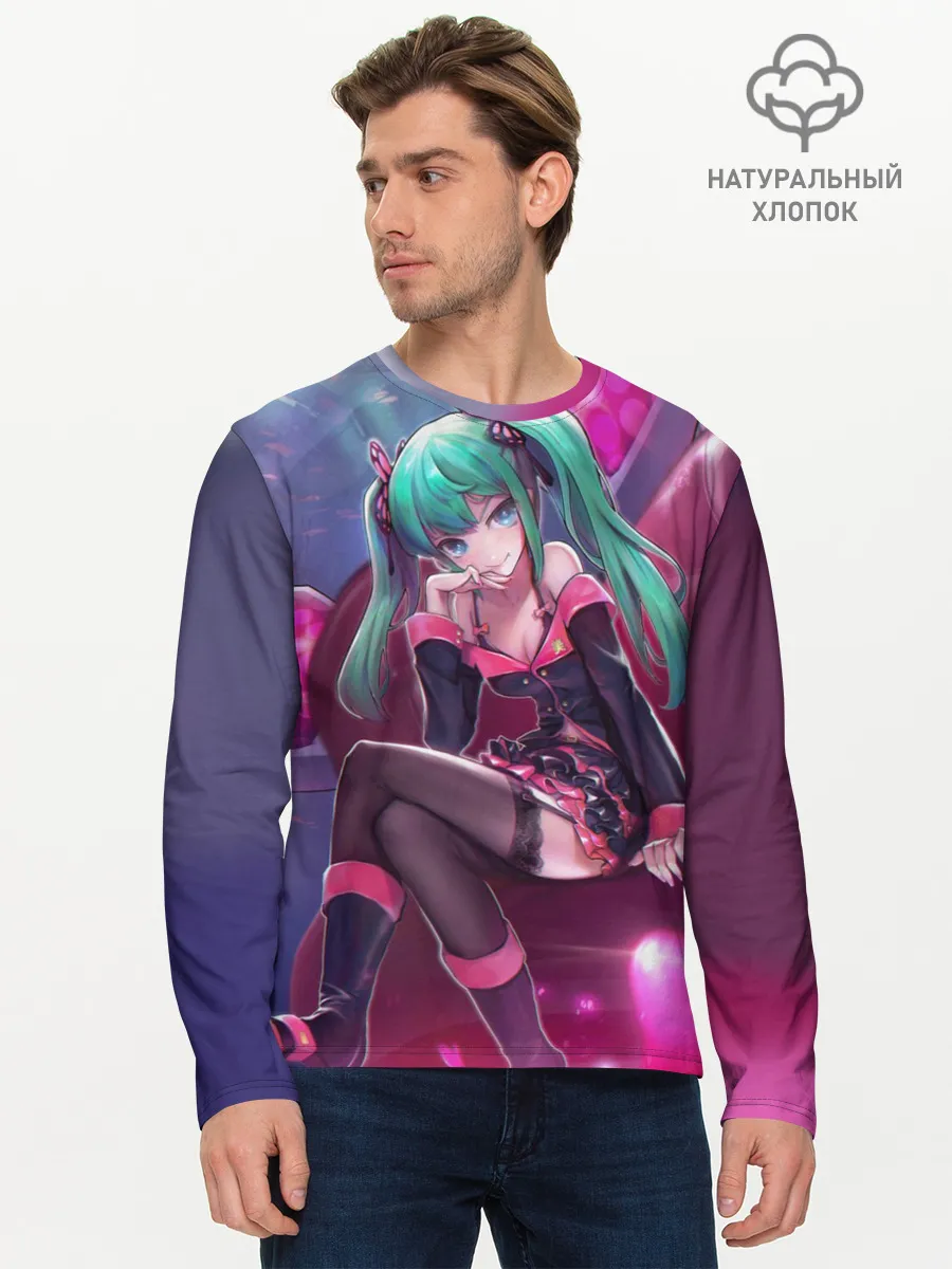 Мужской лонгслив базовый / Хатсуне Мику