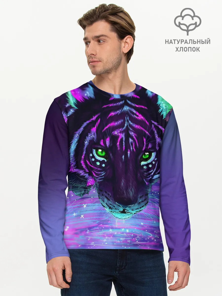 Мужской лонгслив базовый / Киса