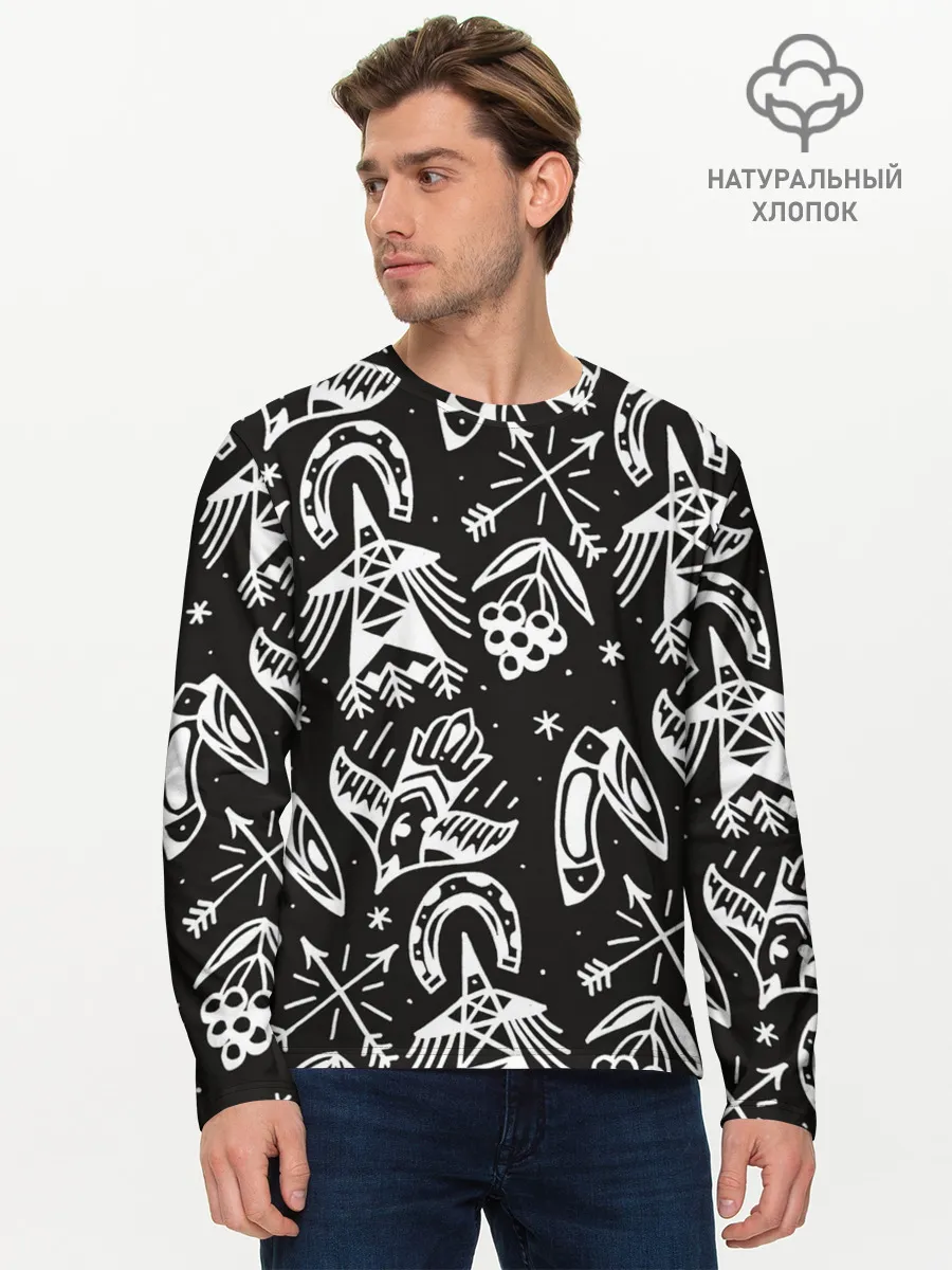 Мужской лонгслив базовый / Сибирь