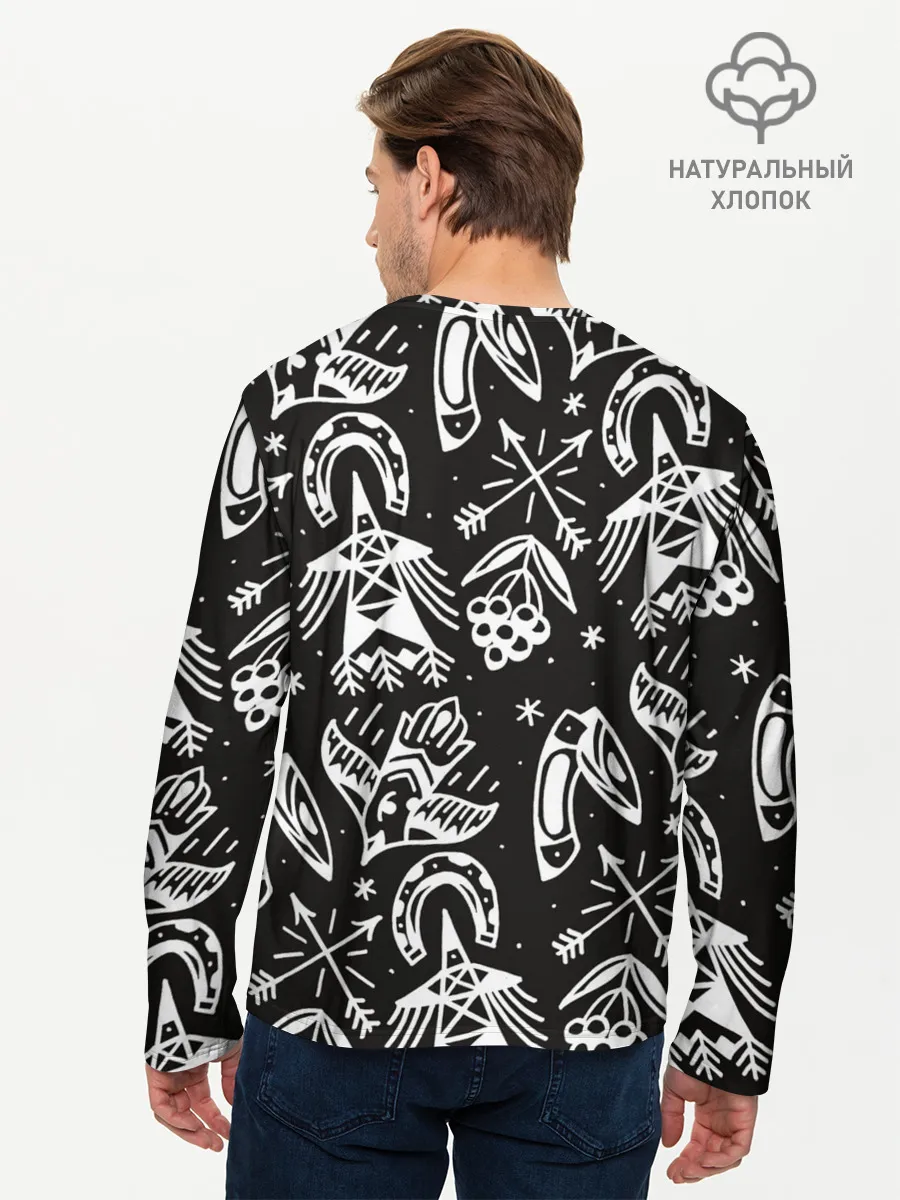 Мужской лонгслив базовый / Сибирь