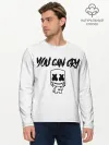 Мужской лонгслив базовый / Marshmello. You can cry
