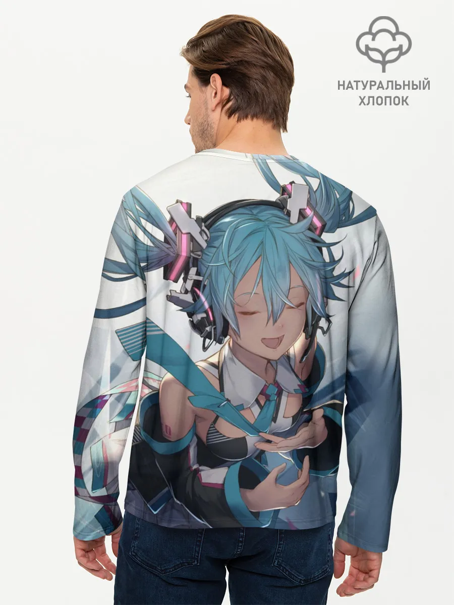Мужской лонгслив базовый / Безумная Хатсуне