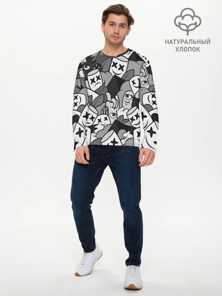 Мужской лонгслив базовый / Marshmello