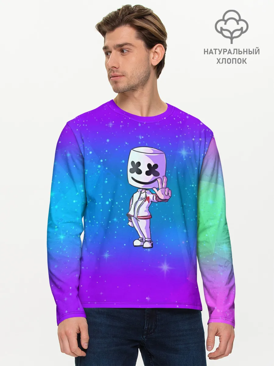 Мужской лонгслив базовый / Marshmello