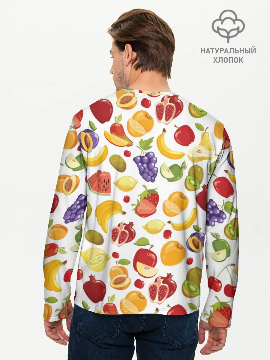Мужской лонгслив базовый / Фрукты