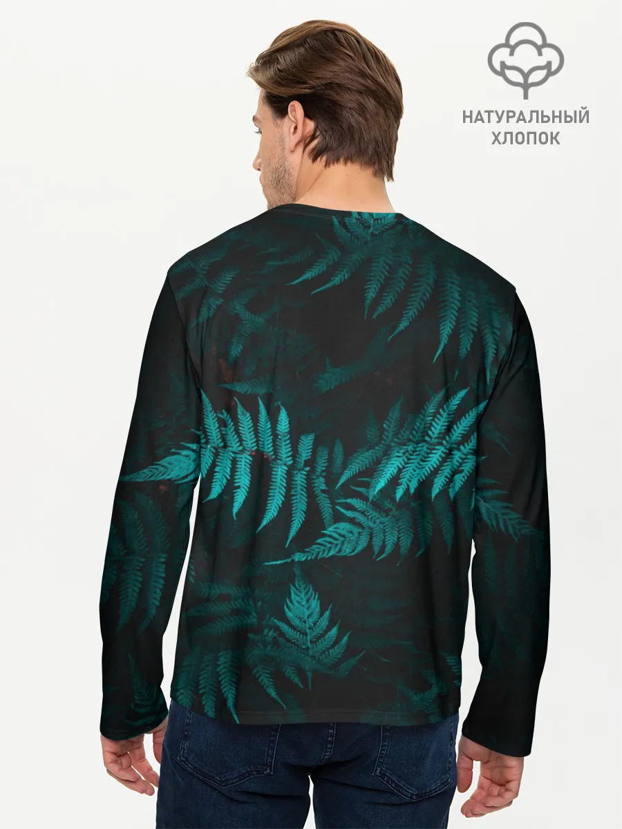 Мужской лонгслив базовый / Папоротник