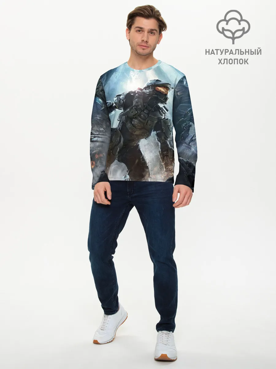 Мужской лонгслив базовый / Halo