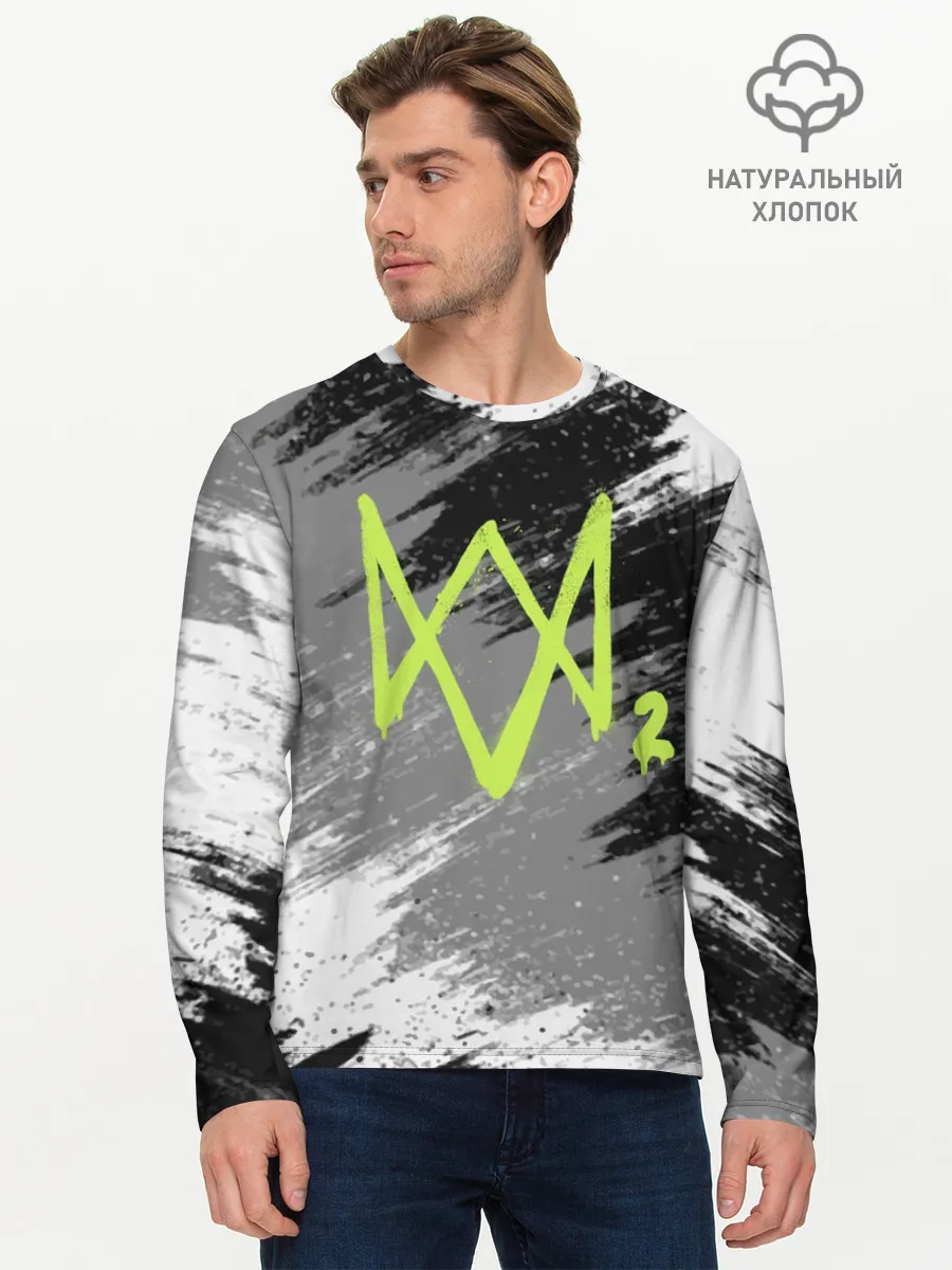 Мужской лонгслив базовый / WATCH DOGS 2