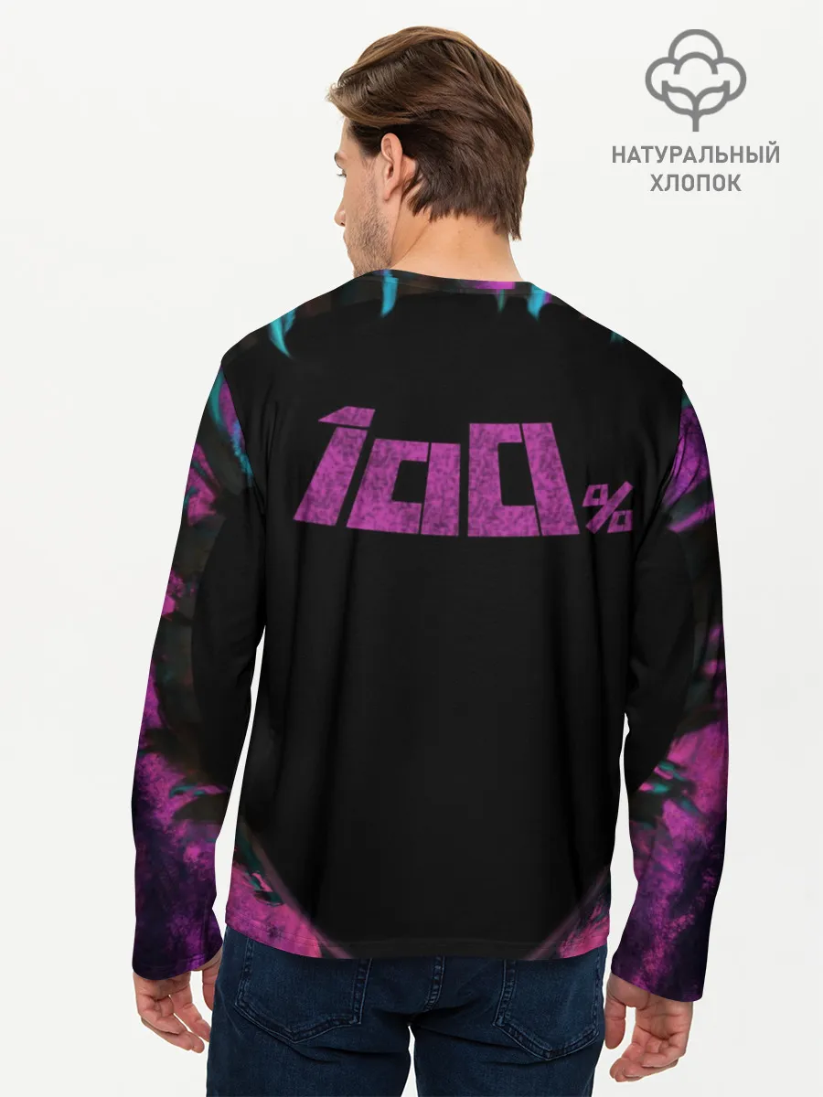 Мужской лонгслив базовый / Mob psycho 100 power