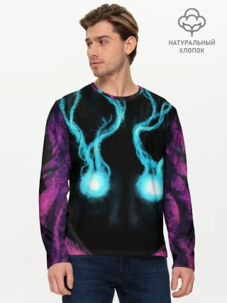 Мужской лонгслив базовый / Mob psycho 100 power