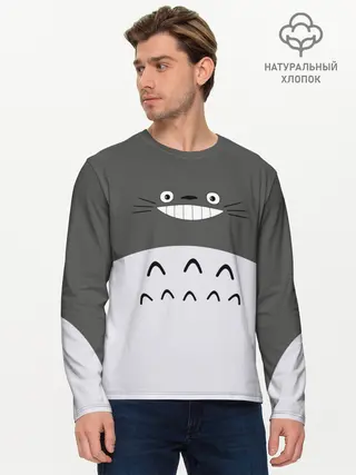 Мужской лонгслив базовый / Большой Тоторо