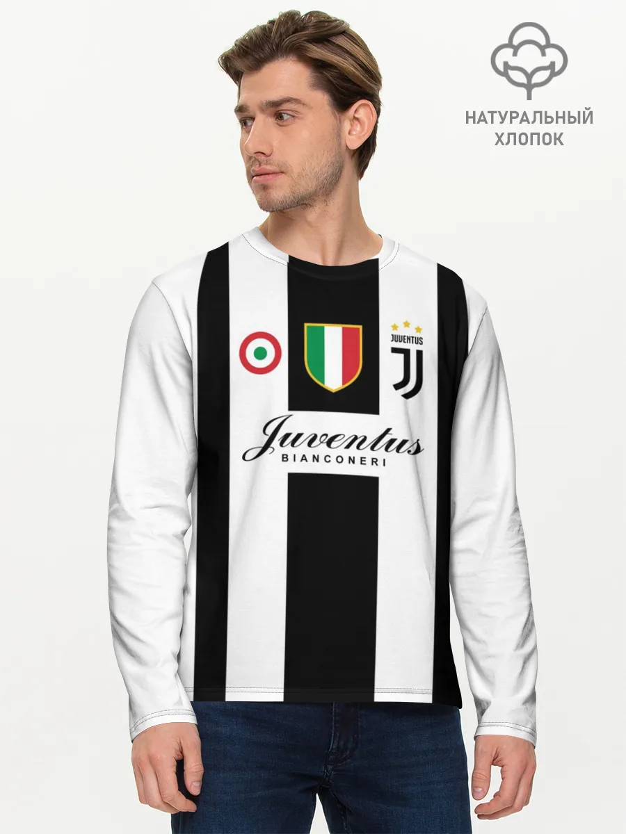 Мужской лонгслив базовый / JUVENTUS BIANCONERI