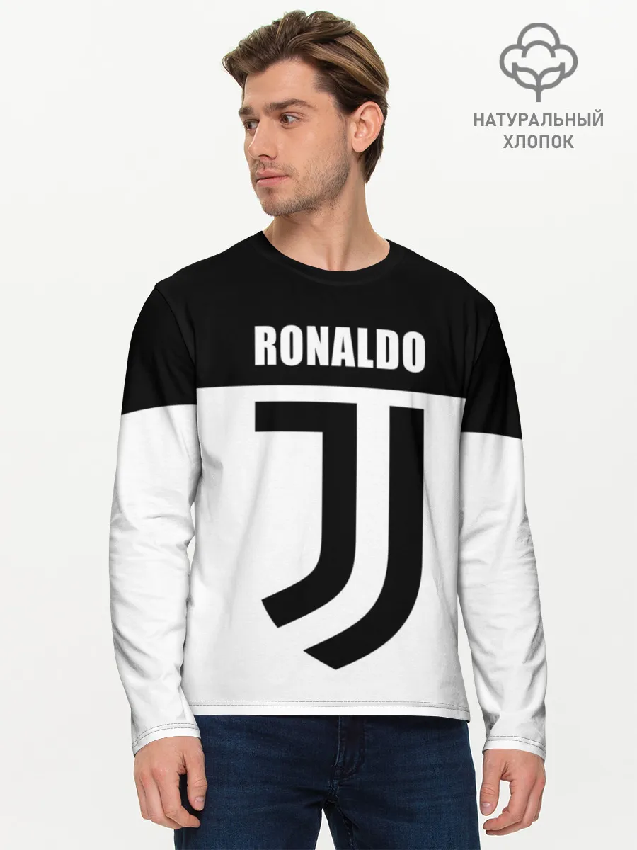 Мужской лонгслив базовый / Ronaldo Juventus