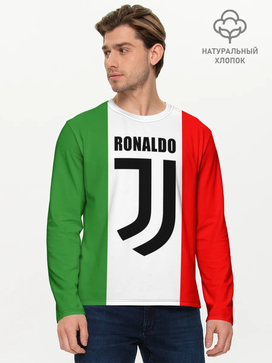 Мужской лонгслив базовый / Ronaldo Juventus Italy