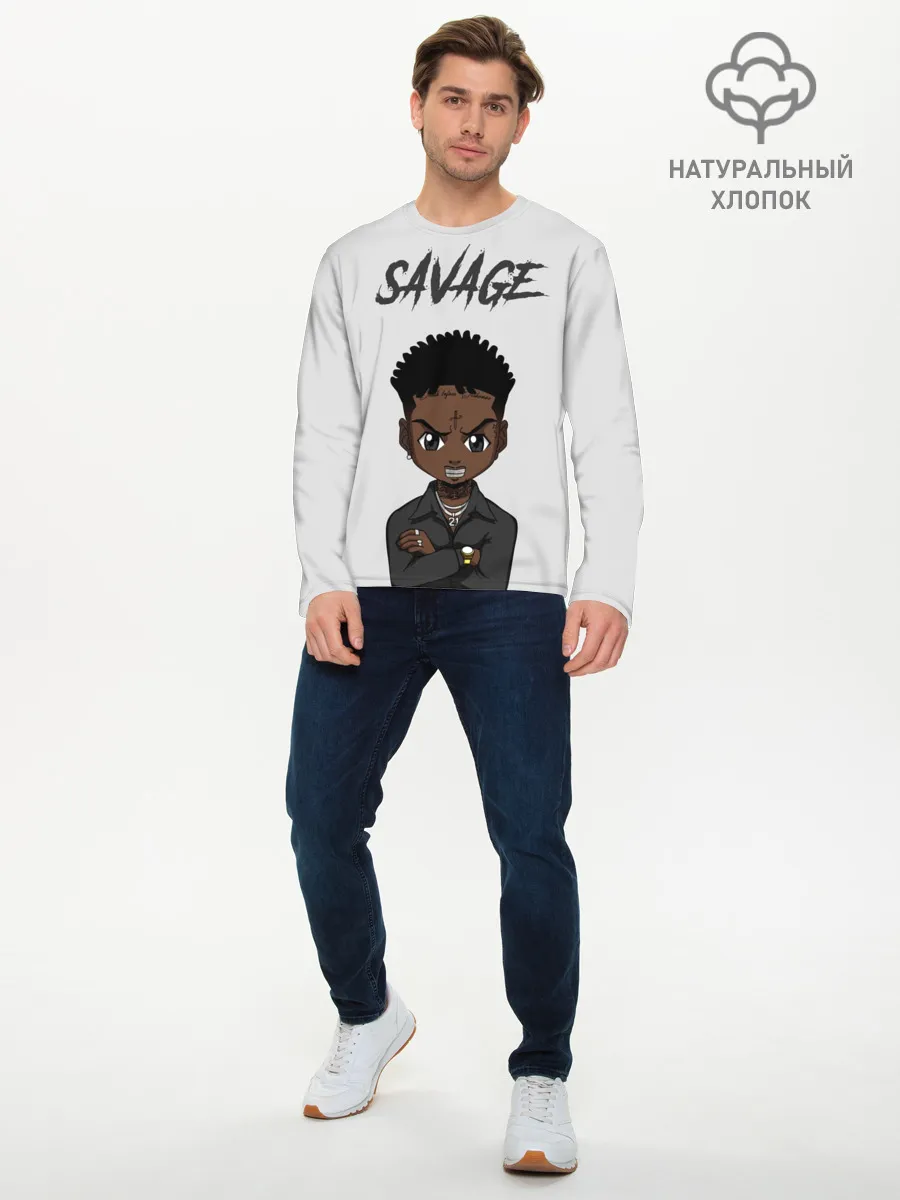 Мужской лонгслив базовый / 21 Savage