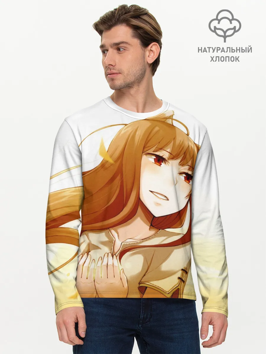 Мужской лонгслив базовый / Волчица и пряности Холо