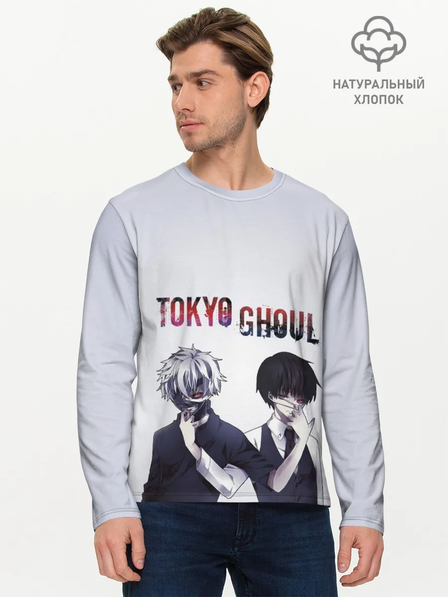 Мужской лонгслив базовый / Токийский гуль